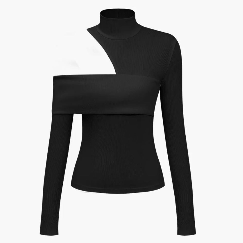 MICAS - Asymmetrical Black Long Sleeve 🖤